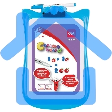 Демонстрационная доска Deli E8703 магнитно-маркерная, лак, 20.6x30.3см белый маркер/стиратель