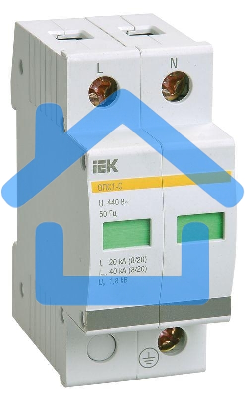 Ограничитель перенапряжения ОПС1-C 2P ИЭК MOP20-2-C