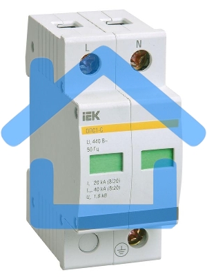Ограничитель перенапряжения ОПС1-C 2P ИЭК MOP20-2-C