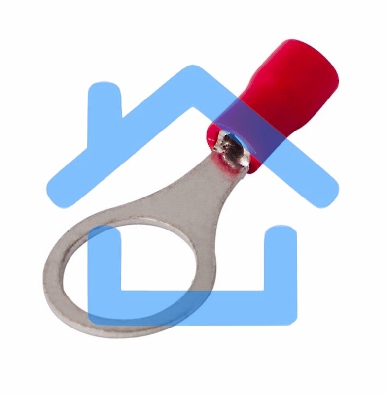 Наконечник кольцевой изолированный ø 10.5 мм 0.5-1.5 мм² (НКи 1.5-10) красный Rexant