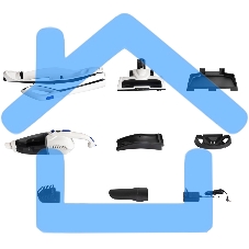 Пылесос вертикальный циклонного типа аккумуляторный Endever SkyClean VC-300, бело-черный, 4 шт,уп