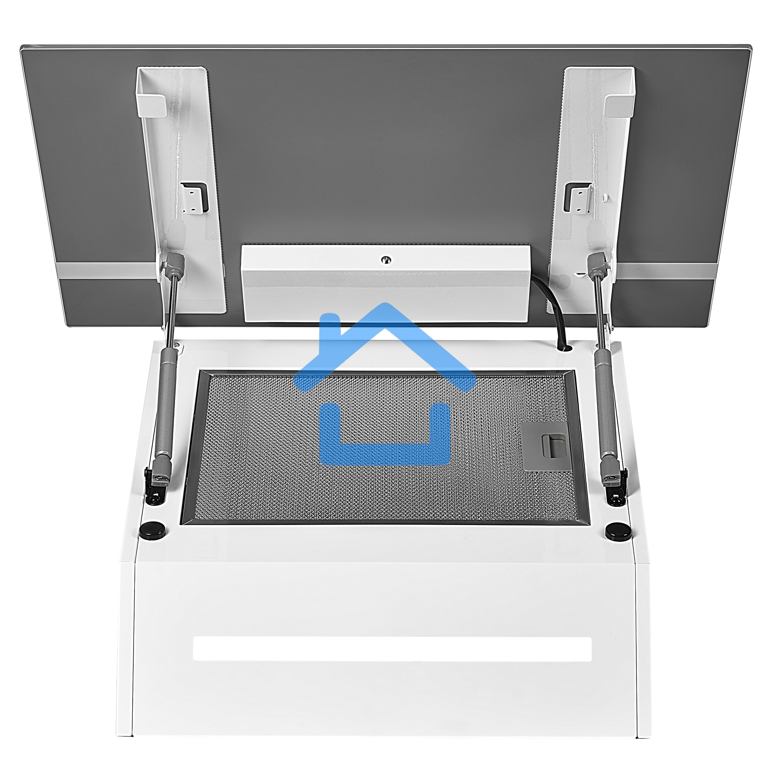 Вытяжка каминная Maunfeld Amber 60 Glass белый, 60 см, 1050 куб. м/ч, 55 дБ