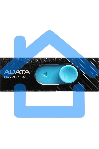 Флешка USB ADATA UV220 (AUV220-64G-RBKBL), 64 Gb, USB 2.0, R/W 15/5, черный/голубой