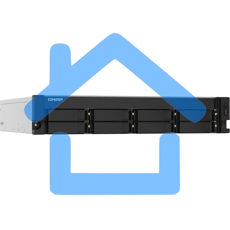 Сетевое хранилище без дисков SMB QNAP TS-832PXU-RP-4G 8-Bay 2U rackmount NAS, AL324 quad-core 1.7 GHz, 1x4Gb DDR4 RAM (max 1x16Gb), SATA 6Gb/s, 2x 10GbE SFP+ LAN, 2x 2.5 GbE LAN, 2xPSU. W/o RAIL-B02