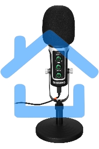 Микрофон проводной SunWind SW-SM500G 1.8м черный