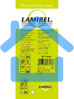 Пружины для переплета пластиковые Lamirel LA-7866602 6мм белый 100 шт