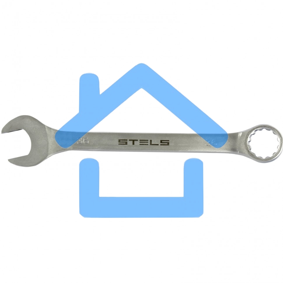 Ключ комбинированный, 36 мм, CrV, матовый хром Stels