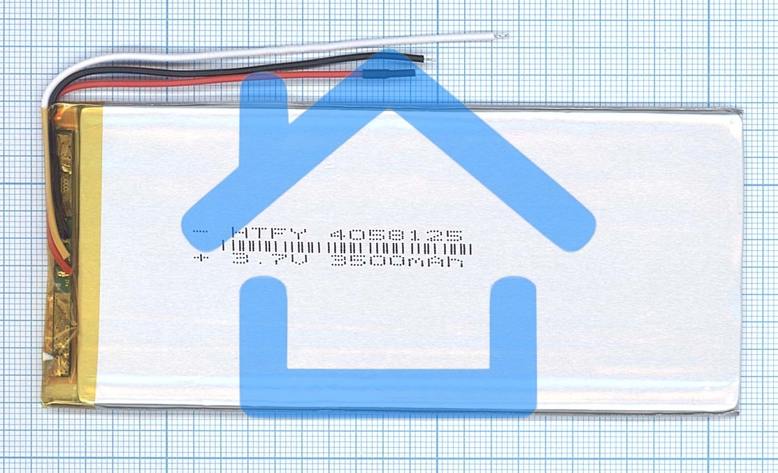 Аккумулятор Li-Pol (батарея) 4*58*125мм 3pin 3.7V/3500mAh