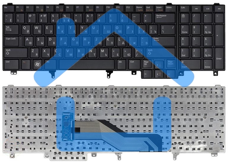 Клавиатура для ноутбука Dell Latitude E6520 E6530 E6540 черная