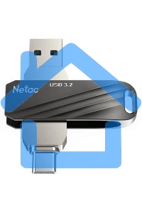 Флешка USB Netac US11 черный 64 Gb USB Type-A + USB Type-C, metal/plastic case