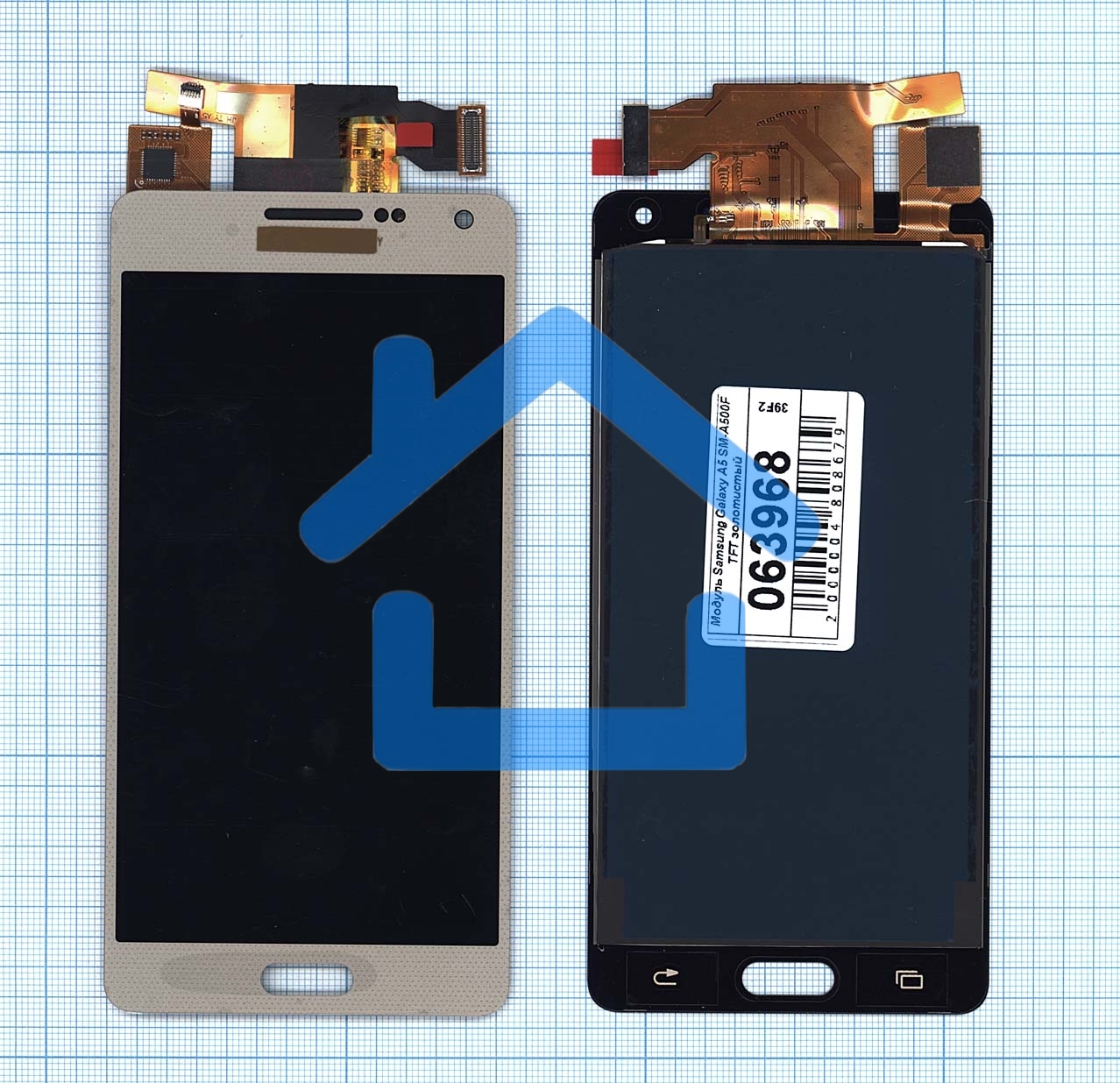 Дисплей для Samsung Galaxy A5 SM-A500F в сборе с тачскрином TFT золотистый