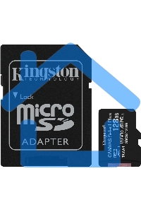 Флеш карта microSDHC 128Gb microSDXC Kingston <SDCS2/128Gb> Class10 UHS-I Canvas Select up to 100Mb/s с адапт.