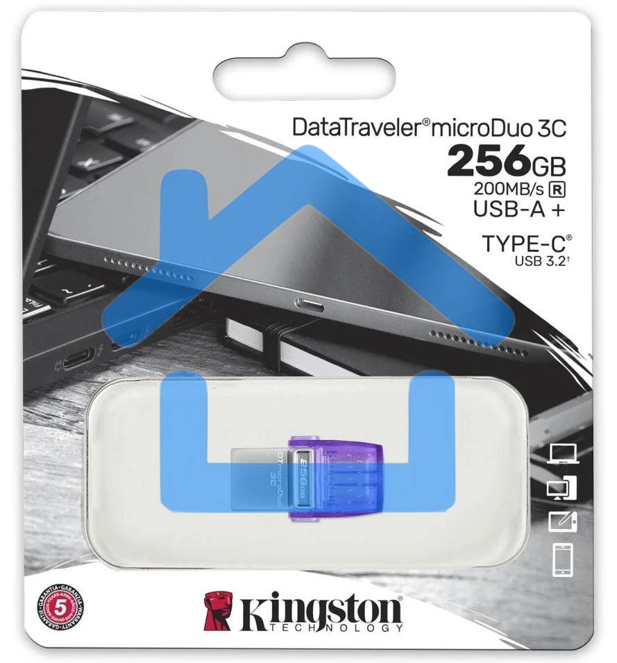 Флешка USB R/W Kingston USB3.2 256Gb DTDUO3CG3/256Gb
