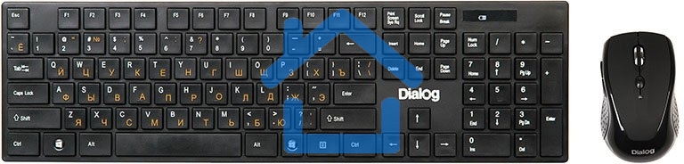 Клавиатура Dialog KMROP-4030U Pointer RF 2.4G - USB Беспроводной набор, радиоклавиатура + опт. радиомышь 6D