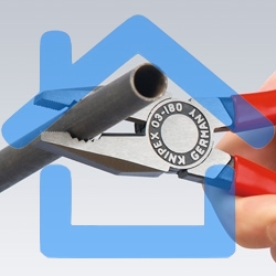 Пассатижи KNIPEX 0302180180мм ручки с двухцветными многокомпонентными чехлами