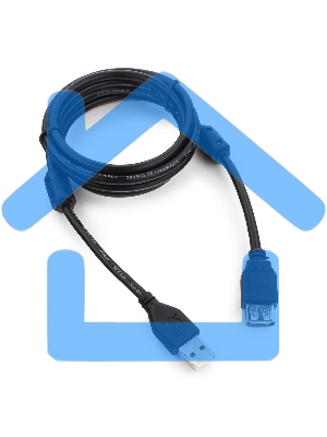 Кабель Cablexpert USB2.0 Pro CCF2-USB2-AMAF-6, AM/AF, 1.8м, экран, 2феррит.кольца, черный, пакет