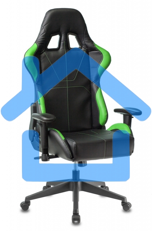 Кресло игровое Бюрократ VIKING 5 AERO LGREEN черный/салатовый искусственная кожа