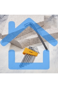 Набор ключей имбусовых HEX KRANZ 2,0-12 мм, CrV, 9 шт., удлиненные