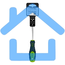 Отвертка, SL5,0 х 100 мм, CrV, 2-х компонентная рукоятка Сибртех
