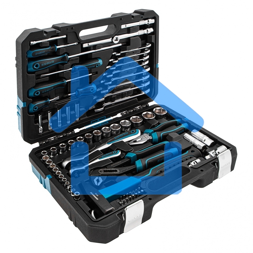 Набор инструментов 76 предметов, 120 зубьев, CrV1/4, 1/2