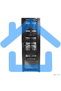 Шкаф серверный ПРОФ напольный 48U (600x1200) дверь перфор. 2 шт., черный, в сборе