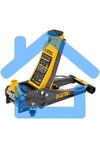 Домкрат гидравлический подкатной Denzel 3 т, 75-500 мм, быстрый подъем, низкий подхват, проф. 51250