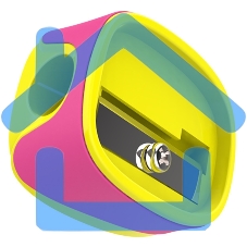 Точилка для карандашей ручная Deli ER00903 U-touch, 1 отверстие, пластик/резина ассорти, туба