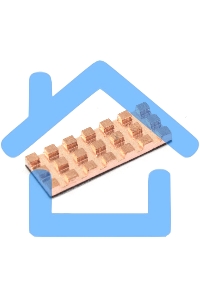 Медный радиатор 8х22х2 мм с термоскотчем