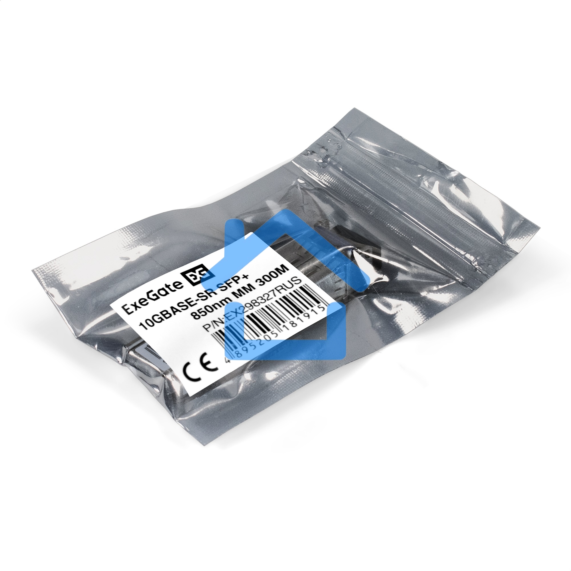 Трансивер SFP+ EXT-10G-MM850-LC2-300M (10GBase-SR для многомодового оптического кабеля, 10 Гбит/с, Tx:850/Rx:850 нм, до 300 м, разъем Duplex LC)