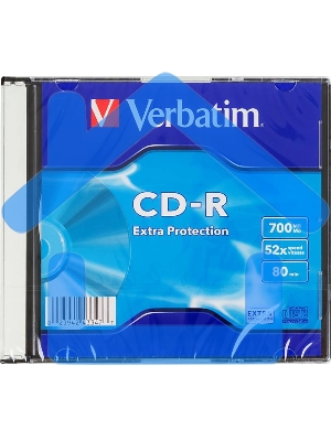 Диск CD-R Verbatim 700Mb 52x Slim case (200шт) (43347)
