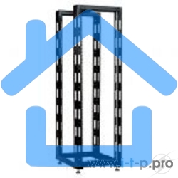 Стойка телеком. универсальная 24U двухрамная, черный (СТК-24.2-9005) !в одной коробке!