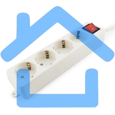 Сетевой фильтр Гарнизон ELB-G4-W-5, 4 евророзетки с выключателем и заземлением, допустимый ток 16А, длина 5м.