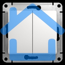 Механизм выключателя 2-кл. СП GLOSSA 10А IP20 10AX бел. SchE GSL000151