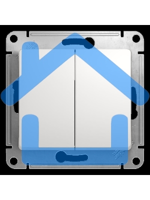 Механизм выключателя 2-кл. СП GLOSSA 10А IP20 10AX бел. SchE GSL000151