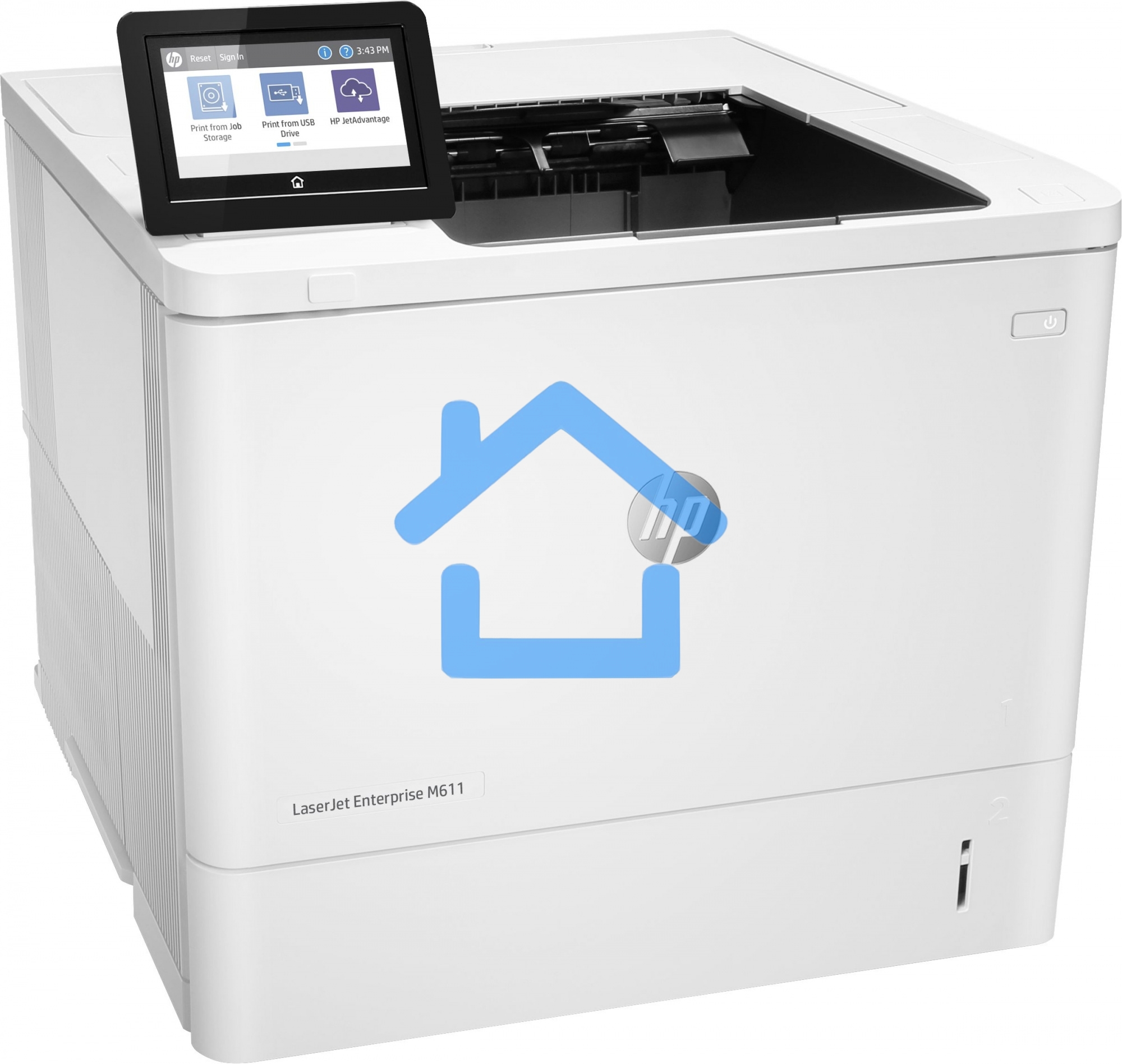 Принтер лазерный HP LaserJet Enterprise M611dn (7PS84A), A4, ч/б, печ. до 61 стр/мин., 1200 x 1200 dpi, USB, RJ-45