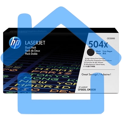 Картридж лазерный HP CE250XD черный двойная упаковка для CLJ CP3525, CM3530 2 х 10 500 стр.