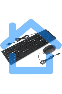 Комплект клавиатура+мышь проводные Gembird KBS-9050, черный,104кл, 3кн., каб.1.5м