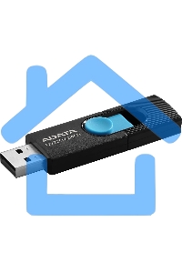 Флешка USB ADATA UV220 (AUV220-64G-RBKBL), 64 Gb, USB 2.0, R/W 15/5, черный/голубой