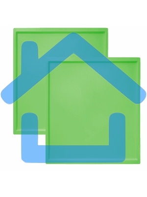 Поддон для пастилы Pullman PL-010203-2 зеленый 2шт универс. прямоугольный р-р 327х288х6,6мм