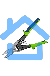 Ножницы по металлу, 250 мм, прямой рез, сталь С55,двухкомпонентные рукоятки СИБРТЕХ