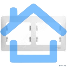 Рамка 2-м Glossa горизонт. белый SchE GSL000102