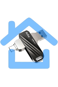 Флешка USB Netac US11 черный 64 Gb USB Type-A + USB Type-C, metal/plastic case