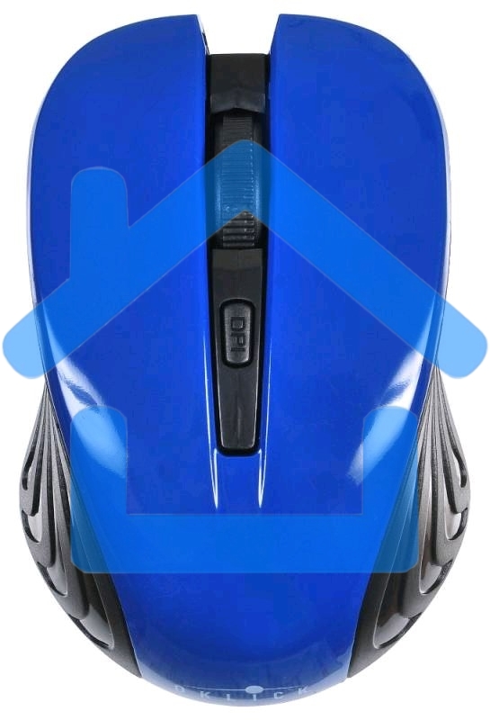 Мышь беспроводная Oklick 545MW черный/синий, 1600 dpi, радиоканал, USB, кнопки - 4