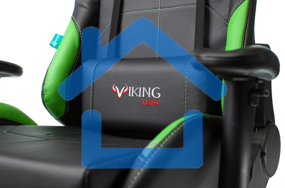 Кресло игровое Бюрократ VIKING 5 AERO LGREEN черный/салатовый искусственная кожа