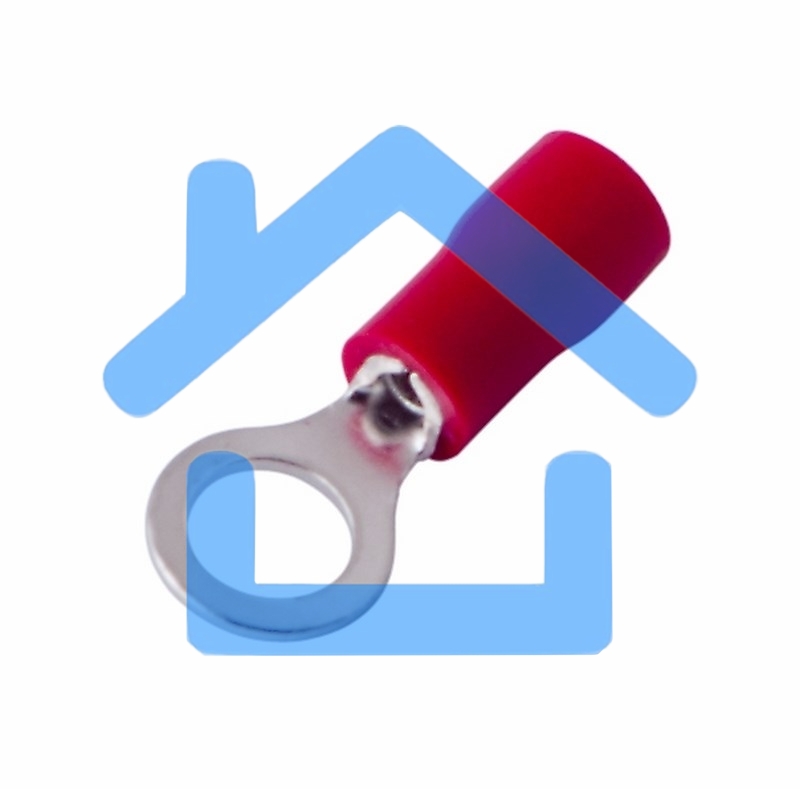 Наконечник кольцевой изолированный ø 4.3 мм 0.5-1.5 мм² (НКи 1.5-4/НКи 1,25-4) красный Rexant