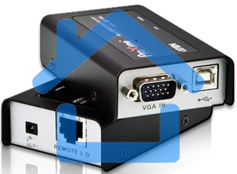 Удлинитель, SVGA+KBD+MOUSE USB ATEN, 100 метр., HD-DB15+USB A-тип/USB B-тип, Female, c KVM-шнуром USB, Б.П. 220> 5V (CE100-A7-G)