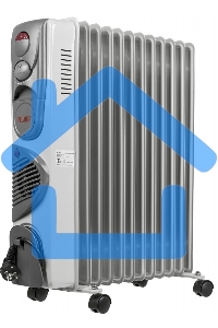 Обогреватель масляный Ресанта ОМ-12НВ (12 секций) белый, 2900 Вт, 25 м2, термостат 67/3/12