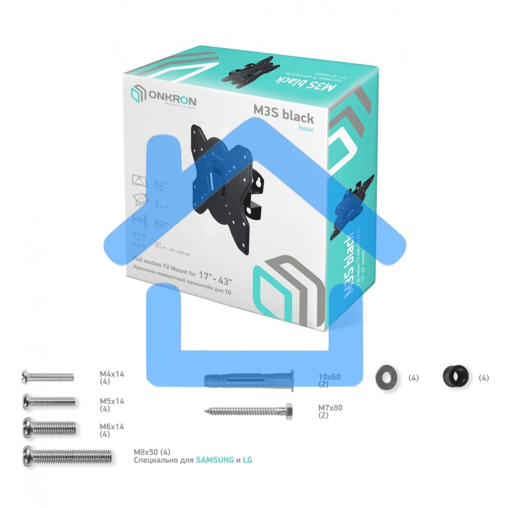 Кронштейн ONKRON M3S для телевизора 17