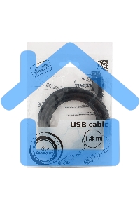 Кабель Cablexpert USB2.0 Pro CCF2-USB2-AMAF-6, AM/AF, 1.8м, экран, 2феррит.кольца, черный, пакет