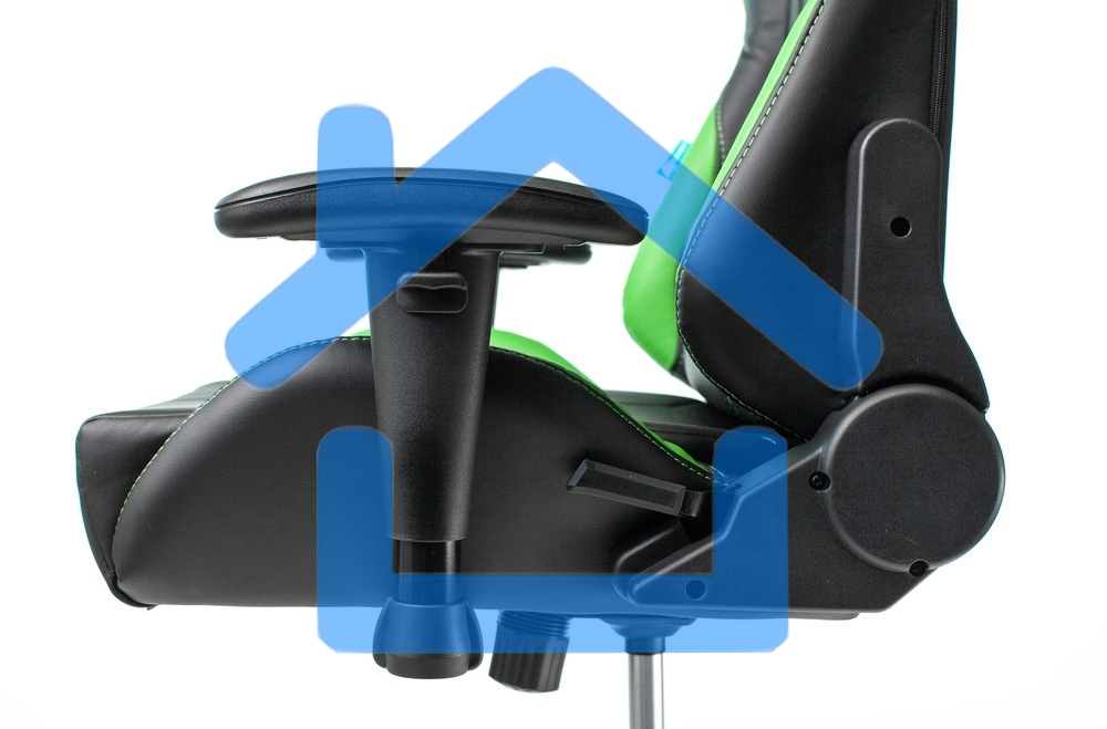 Кресло игровое Бюрократ VIKING 5 AERO LGREEN черный/салатовый искусственная кожа
